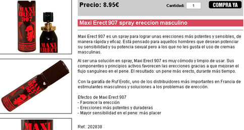 Maxi Erect 907 spray ereccion masculino